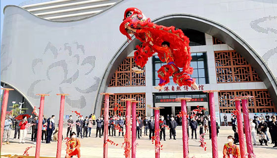 贵港市三月三文化旅游消费品牌活动开幕——舞狮梅花桩展演
